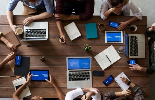 People in a meeting